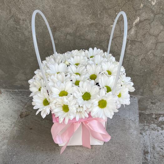 Flores en Caja de crisantemo Margarita