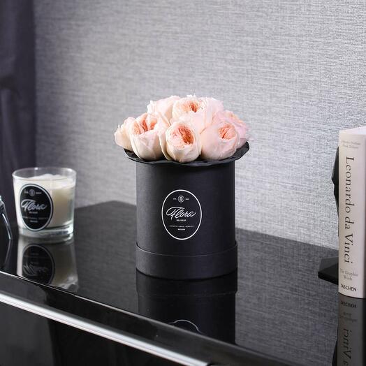 Demi Hatbox "Austin Juliet Roses" BLVCK