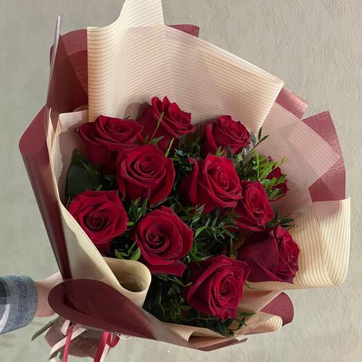 Ramo de 11 rosas rojas