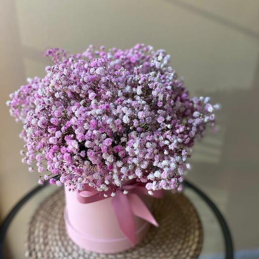 Розовые гипсофилы 7 шт в коробке