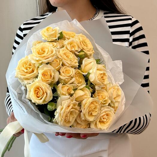 Cream bush roses