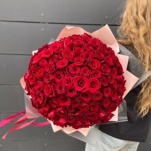 Ramo de 101 rosas rojas