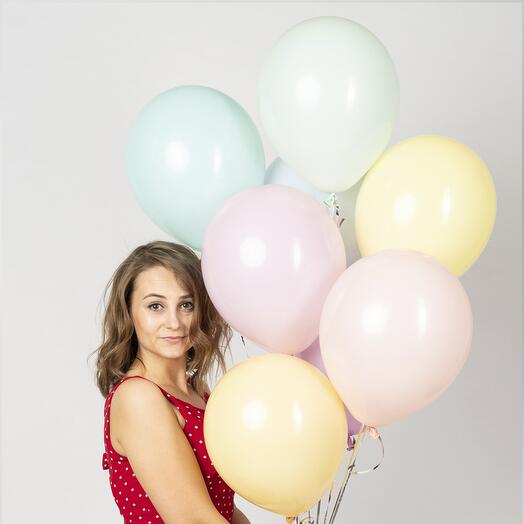Balloons with helium assorted MACAROONS multicolored
