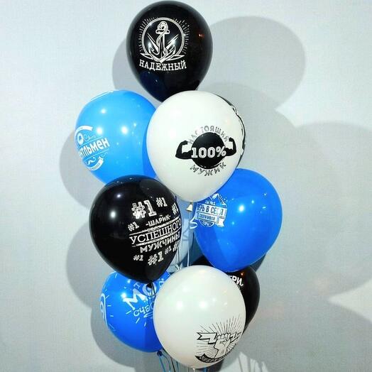 Helium balloons for men 10 pcs