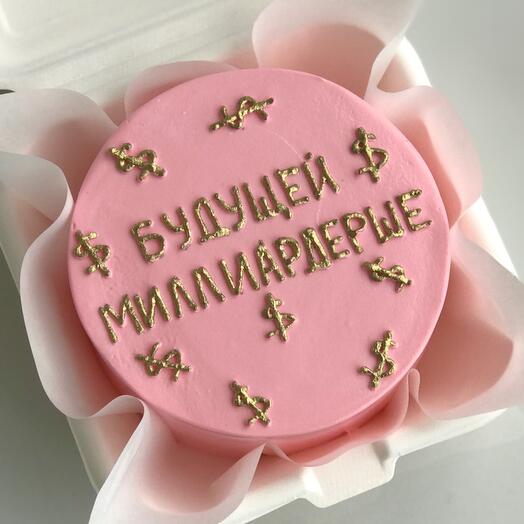 Бенто торт для подруги Будущей миллиардерше