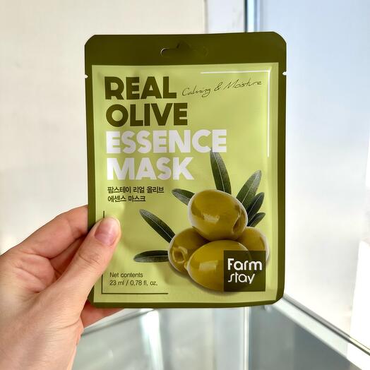 Тканевая маска для лица с оливой Farm Stay real olive essence mask