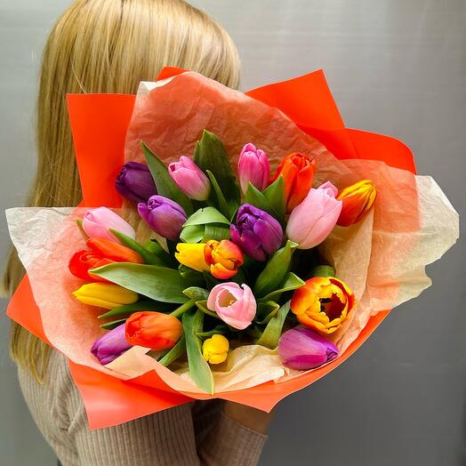 Букет из 19 тюльпанов🌷