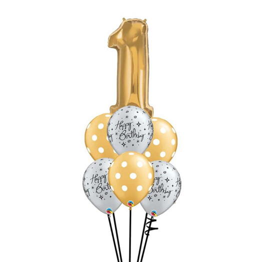 Any Single Golden Number Balloon Set
