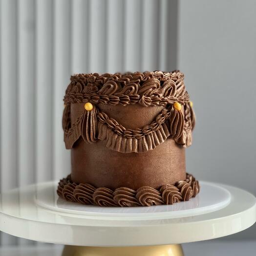 Веганский постный винтажный шоколадный бенто-торт