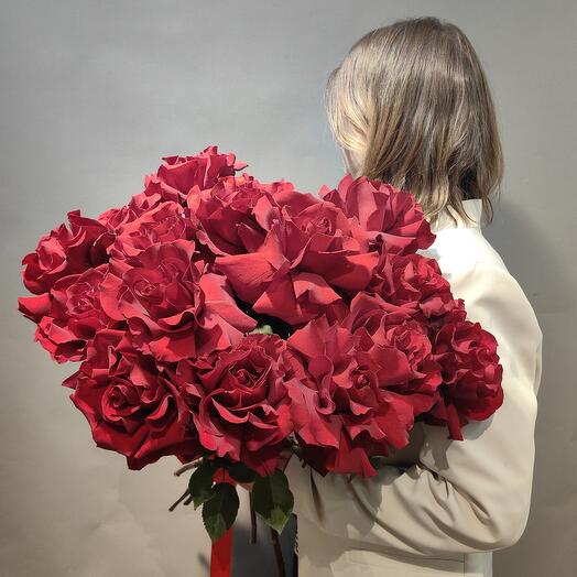 Bouquet "Sophia Loren" (15 French roses)