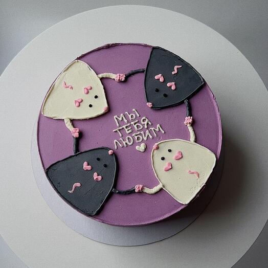 1 kg cake with rats "We love you"