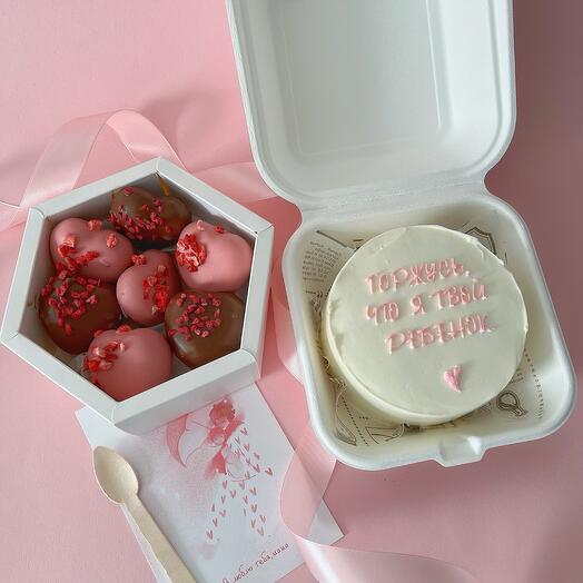 Бенто торт и пирожные «картошка»  маме, на День матери