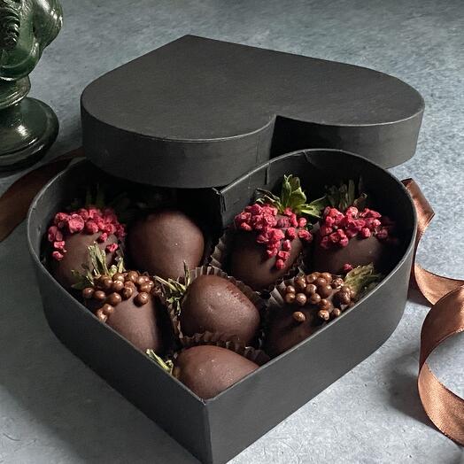 Клубника в шоколаде Горький шоколад Подарок (9-12🍓)