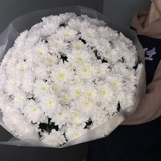 Букет из 25 кустовых хризантем