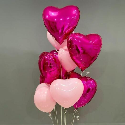 Яркий сет шаров "Вишневый поцелуй"