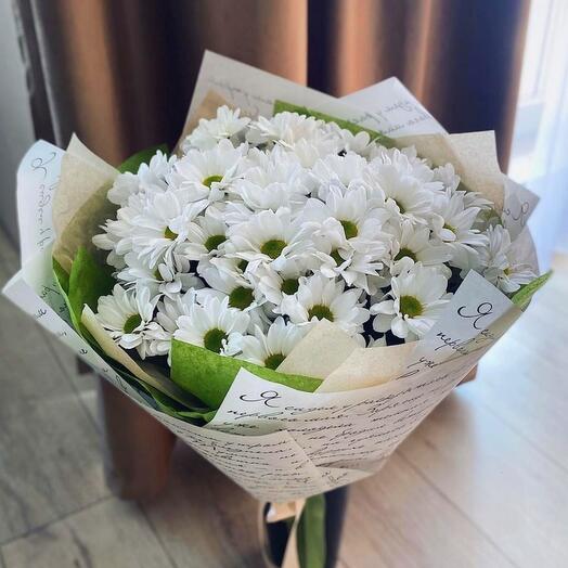 Букет "Ромашковое облако" + Открытка