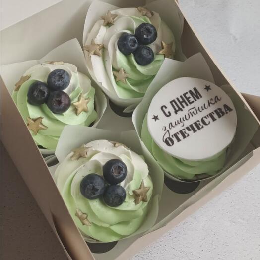 Капкейки на 23 февраля