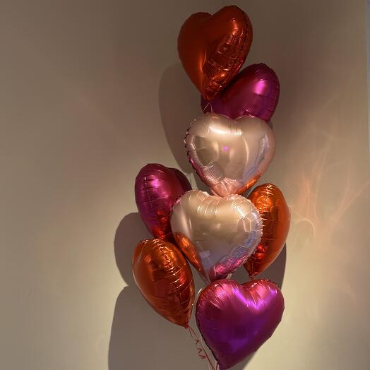 9 assorti of hearts
