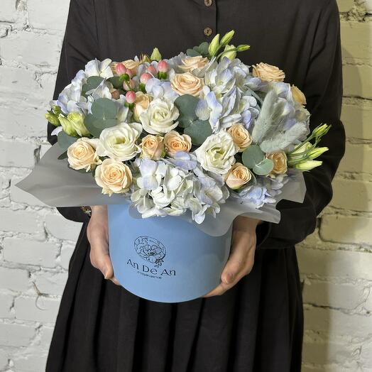 Flowers in a box "Heavenly veil"