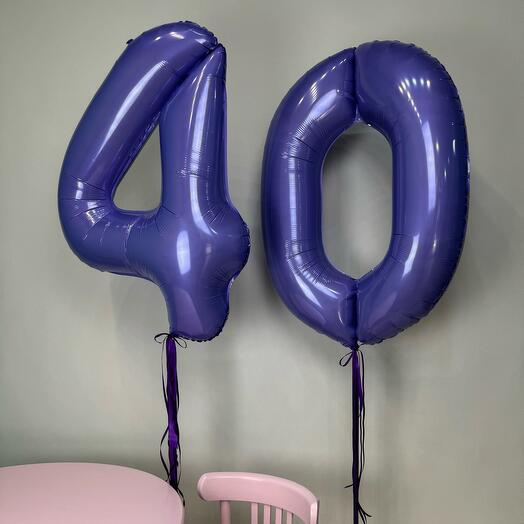 «4 0 - цифры сиреневые»