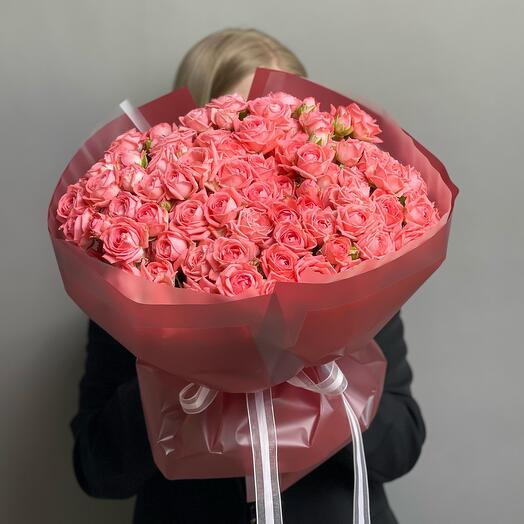 Монобукет из кустовых роз