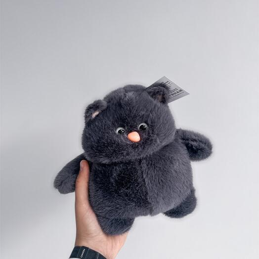 Мягкая игрушка Кот толстяк серый