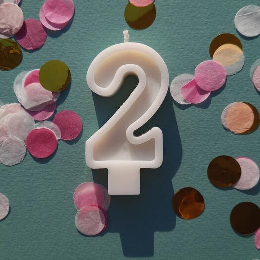 Натуральная свеча для торта 2