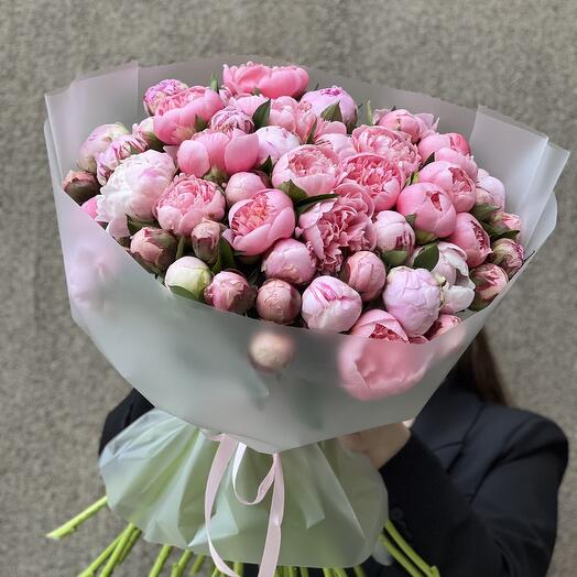 51 розовый пион