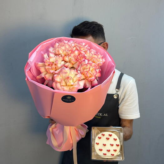 Букет 333 🌸 «Розовое Сердце» 🌸