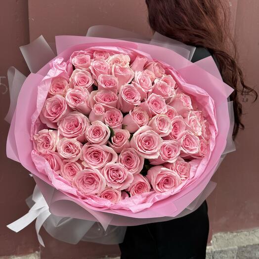 Букет 612 | Нежный букет из 51 розовой ароматной розы