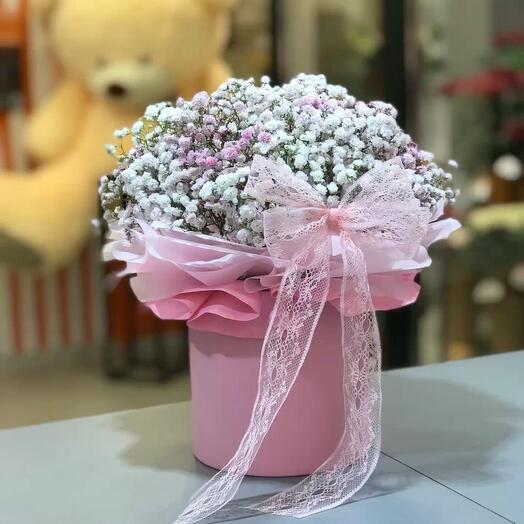 Цветы в коробке - гипсофила сказка 🌸