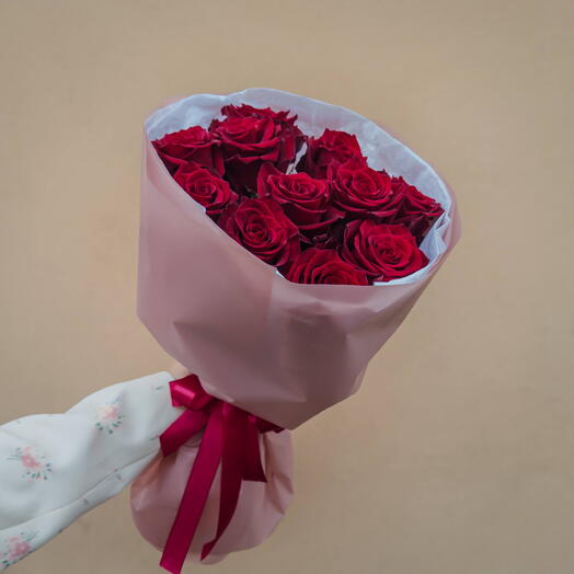 Букет из 11 шт красных роз  ♥️