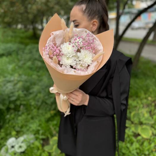 Нежный букет в фоамиране