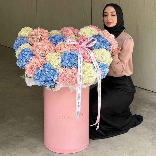 Wow коробочка из гортензий 💕