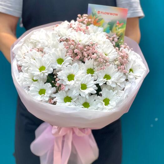 Ромашки с гипсофилой