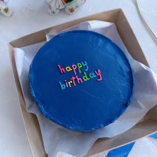 Синий бенто торт happy birthday 🎈