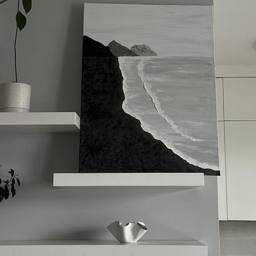 Silent Waves teksturalı tablo - Struktural tablo Silent Waves