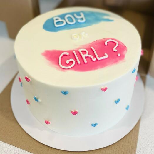 Торт на гендер пати 2 кг, девочка или мальчик, boy or girl