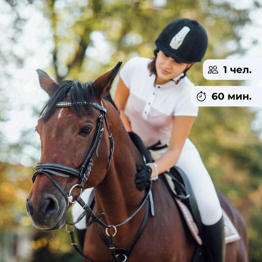 Начинающий наездник.  Урок верховой езды в Ясенево
