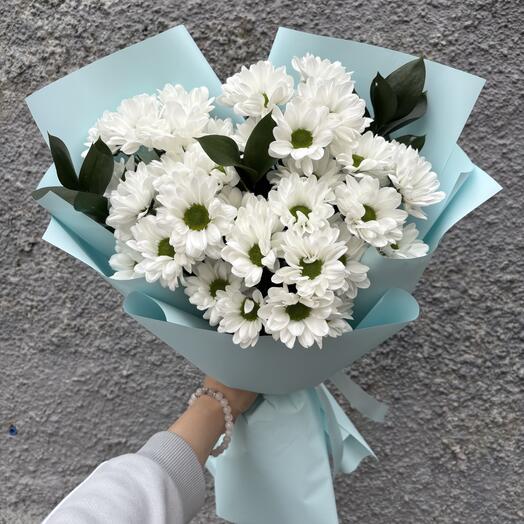 Букет из стойких хризантем💙