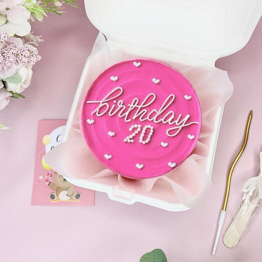 Бенто-торт 500 гр. « Birthday С днем рождения. Торт жене, сестре, подруге, дочке