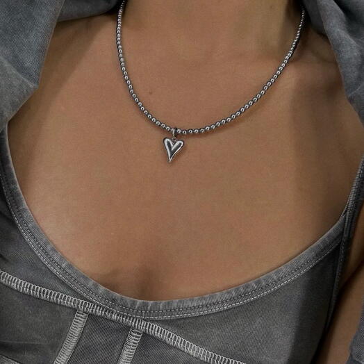 Mini hematite necklace with a pendant