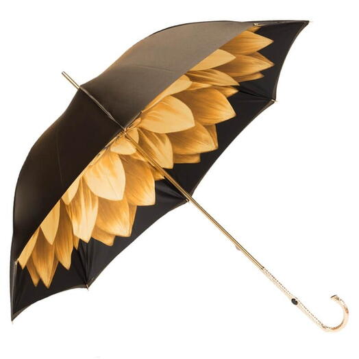 Зонт-трость "Георгин" золотистый