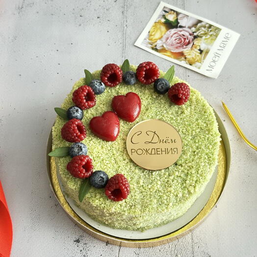 Фисташковый медовик (vegan) на день рождения