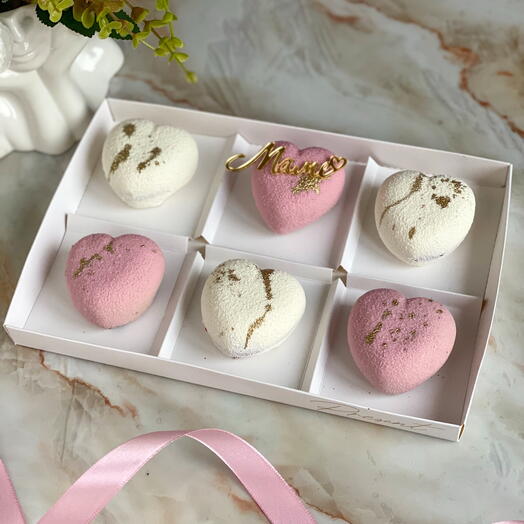 Муссовые сердечки ассорти