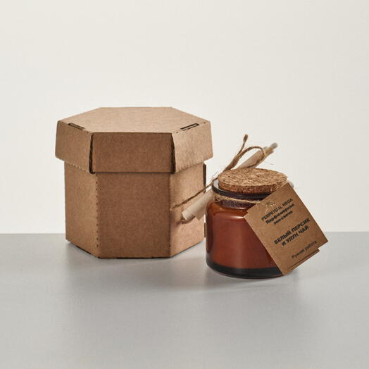 «Белый персик и улун чай» парфюмерная эко-свеча