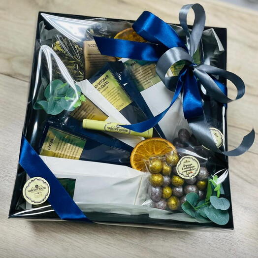 Подарок на 23 февраля. Подарочный набор из чая.Подарок из чая. Подарок руководителю. Подарок на день рождения. 8 марта подарок