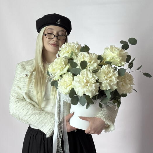 Коробка с Французской розой white 11