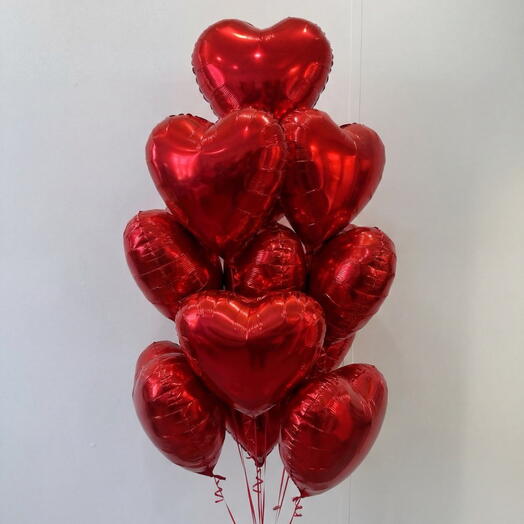 Набор шаров "Сердца" 11 шт