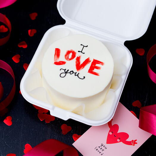 Бенто-торт "I love you" на 14 февраля